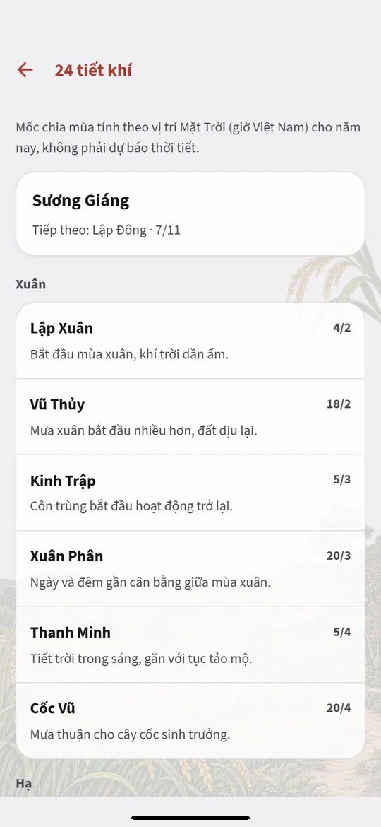 Vietnamese Calendar: The 24 solar terms