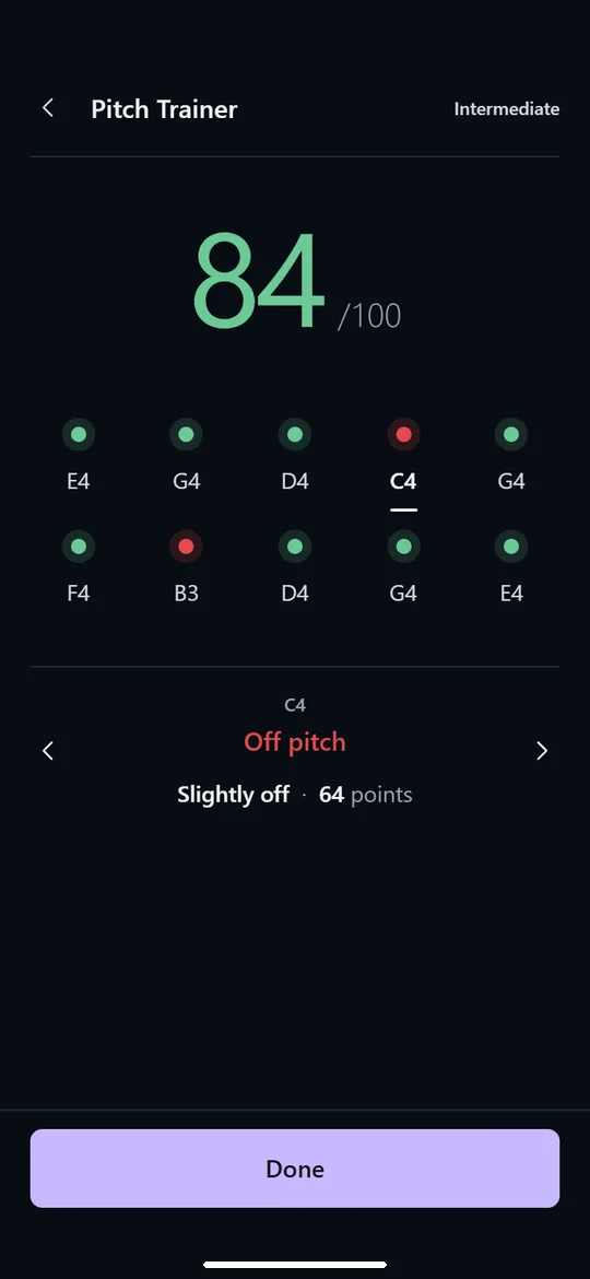 Pitch Coach: A score after every session