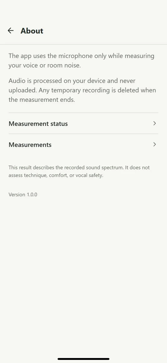 Resonance Meter: Audio never leaves your phone