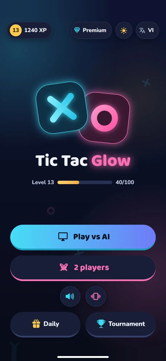 Tic Tac Toe: Classic X & O, beautifully done